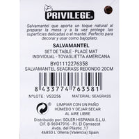 Untersetzer Privilege Seetang Braun Ø 20 cm (36 Stück)