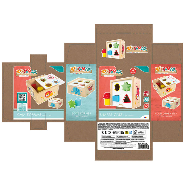 Kinder Puzzle aus Holz Woomax Formen 13,5 x 7,5 x 13 cm (6 Stück)