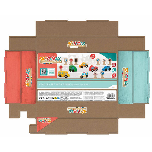 Spielset Fahrzeuge Woomax 15 Stücke (6 Stück)