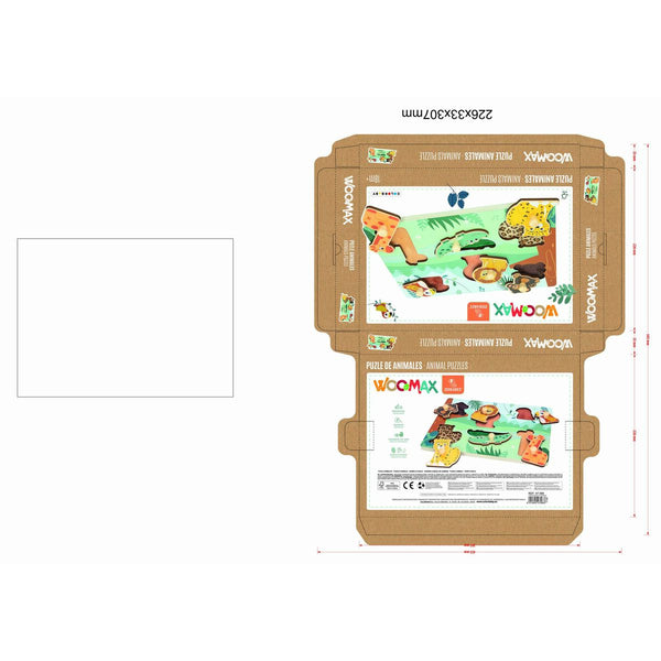Kinder Puzzle aus Holz Woomax (12 Stück)