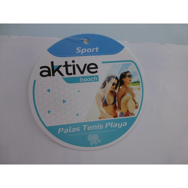 Strandschläger mit Ball Aktive Neon Holz 20 x 40 cm (12 Stück)