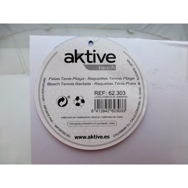 Strandschläger mit Ball Aktive Holz 19,5 x 38 cm (24 Stück)