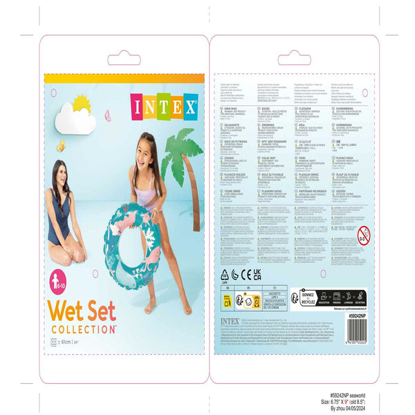 Aufblasbarer Donut-Schwimmhilfe Intex Ø 61 cm (36 Stück)