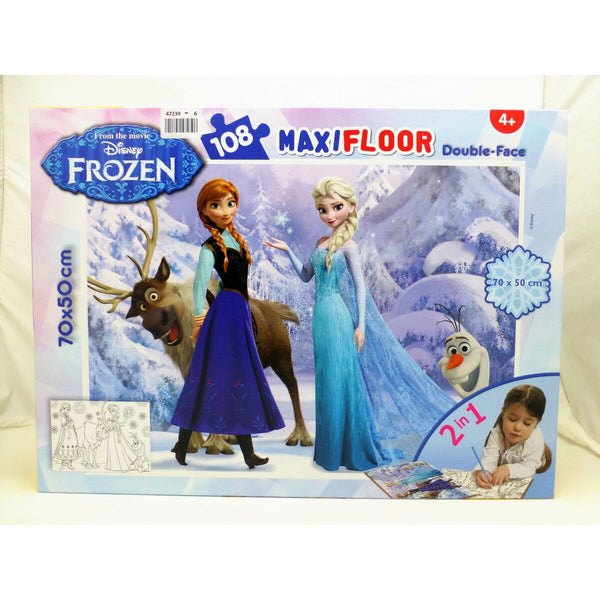 Kinderpuzzle Frozen Beidseitig 108 Stücke 70 x 1,5 x 50 cm (6 Stück)