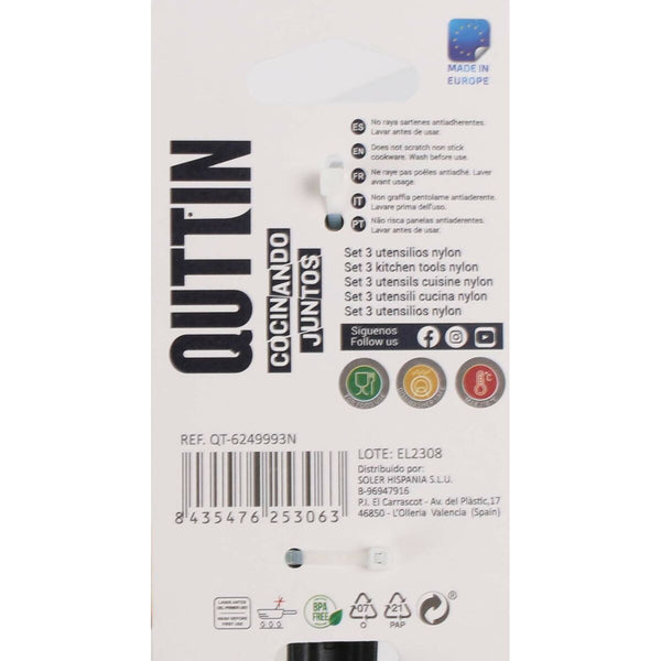 Küchenutensilien-Set Quttin   Nylon Schwarz 3 Stücke (20 Stück)