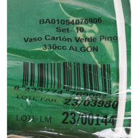 Gläserset Algon Einwegartikel Pappe grün 10 Stücke 350 ml (20 Stück)