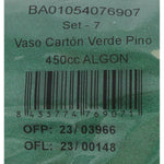 Gläserset Algon Einwegartikel Pappe grün 7 Stücke 450 ml (16 Stück)