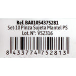 Tischdeckenklammer Algon Satz Weiß 10 Stücke 3,90 x 1,30 x 5,50 cm (24 Stück)