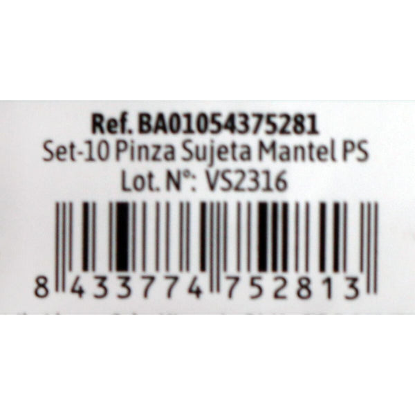 Tischdeckenklammer Algon Satz Weiß 10 Stücke 3,90 x 1,30 x 5,50 cm (24 Stück)