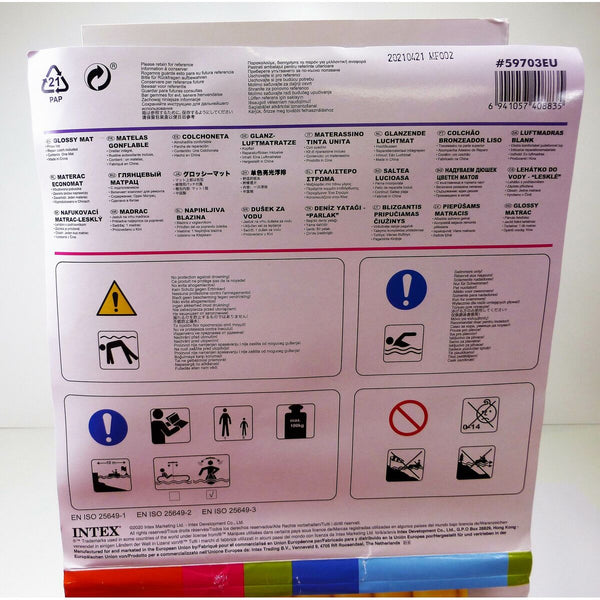 Luftmatratze Intex 183 x 69 cm (24 Stück)