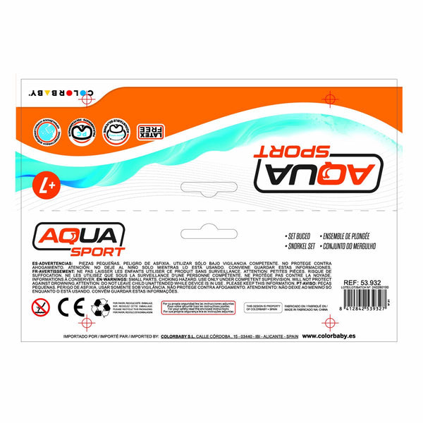 Taucherbrille mit Schnorchel AquaSport Für Kinder