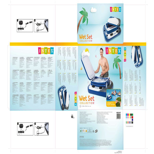 Aufblasbare schwimmfähige Kühlbox Intex Mega Chill II 122 x 97 x 122 cm (3 Stück)