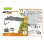 Table Klapptisch Aktive Camping Anthrazit 60 x 25 x 40 cm (4 Stück)