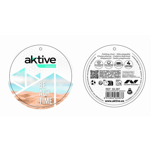 Strandstuhl Aktive Blau Weiß 50 x 76 x 45 cm (2 Stück)