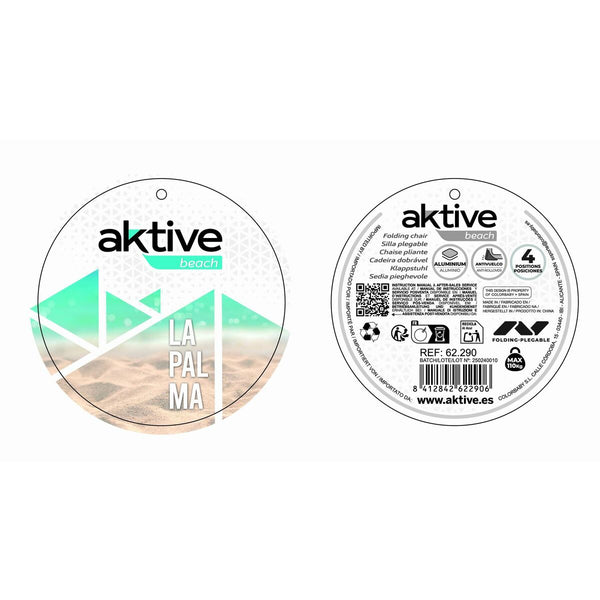 Strandstuhl Aktive Biegsam Marineblau 51 x 76 x 45 cm (2 Stück)