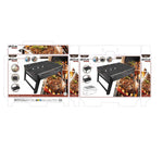 Grill Tragbarer Aktive rechteckig Schwarz 50 x 23 x 30 cm (2 Stück)