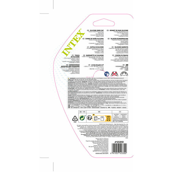 Bademütze Intex Einheitsgröße Silikon (24 Stück)