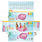 Schwimmbad Abnehmbar Intex 342 L 122 x 30 x 122 cm Rosa (3 Stück)