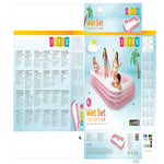 Aufblasbares Planschbecken für Kinder Intex 1050 L 305 x 56 x 183 cm Rosa (2 Stück)