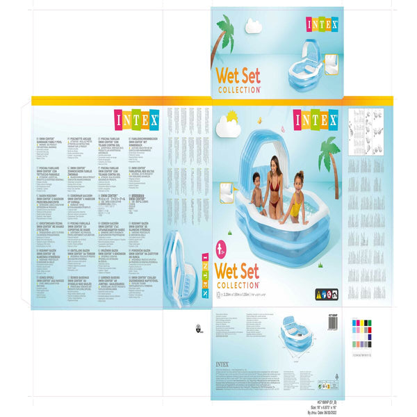 Aufblasbarer Pool Intex Blau 530 l 229 x 135 x 191 cm (2 Stück)