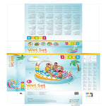 Aufblasbares Planschbecken für Kinder Intex Süßigkeiten 165 L 170 x 122 x 168 cm (2 Stück)