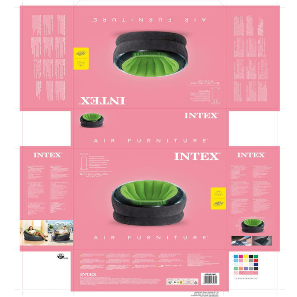Aufblasbarer Sessel Intex Empire grün 112 x 109 x 60 cm (3 Stück)