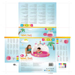 Aufblasbares Planschbecken für Kinder Intex Katze Einhorn 45 L 101 x 102 x 102 cm (6 Stück)