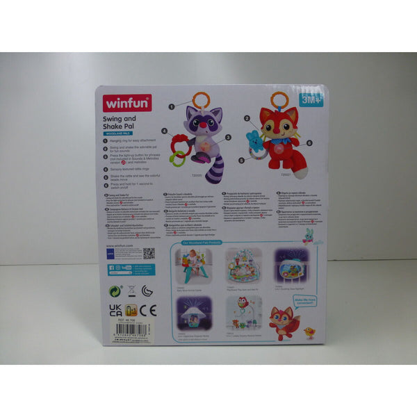 Plüschtier mit integrierter Rassel Winfun Fuchs 13,5 x 26,5 x 7,5 cm (6 Stück)