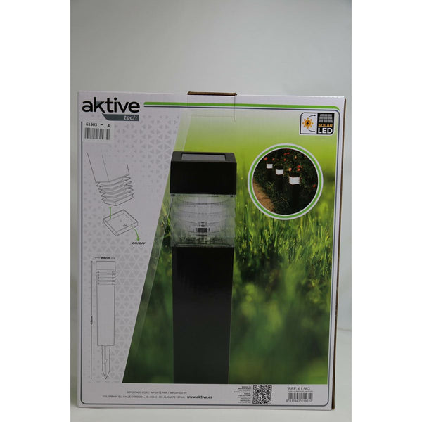 Solar-Gartenpfahl-Set Aktive 4 Stücke Kunststoff 6 x 39,5 x 6 cm (4 Stück)