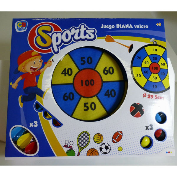 Dartboard mit Klettverschluss-Kugeln Colorbaby Ø 29,5 cm (12 Stück)