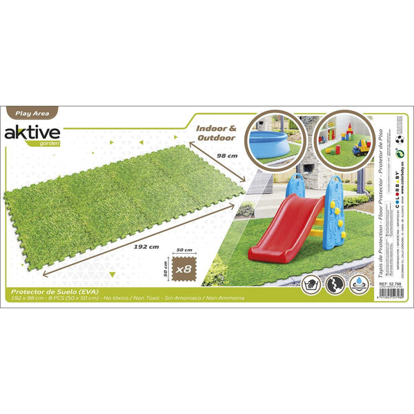 Kinderpuzzle Aktive Rasen 8 Stücke Moosgummi 50 x 0,4 x 50 cm (4 Stück)