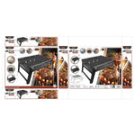 Grill Tragbarer Aktive rechteckig Schwarz Stahl 40 x 20 x 28 cm