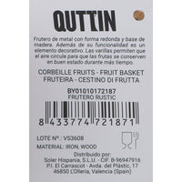 Obstschale Confortime Rustic Schwarz 25 x 25 x 13 cm 390 cm (12 Stück)