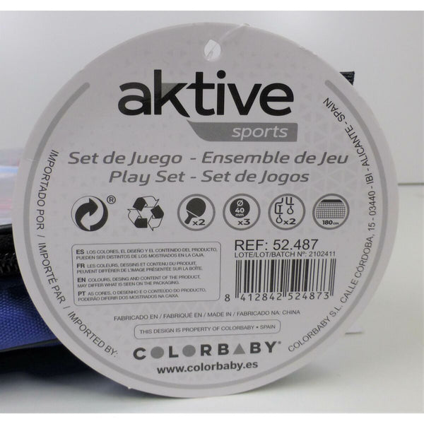 Tischtennis-Set Aktive 15 x 25,5 x 1 cm (6 Stück)