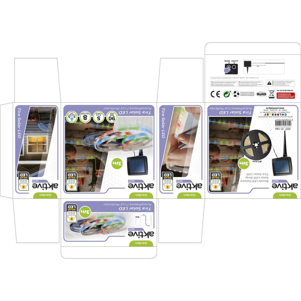 Lichtband Aktive LED Bunt Garten 3 m (6 Stück)