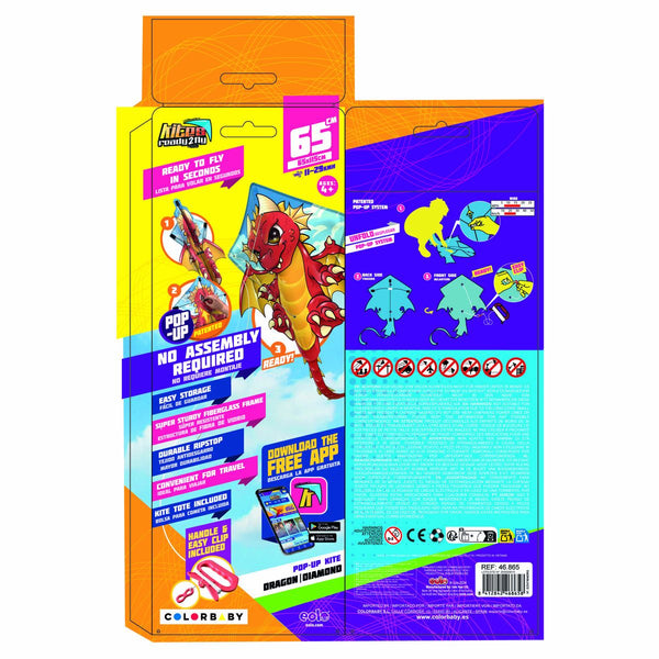 Drachen Eolo Pop-up Diamant 58 x 69 x 4 cm 12 Stück