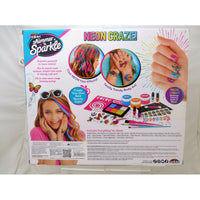 Schönheitsset Cra-Z-Art Ultimate Party 10 x 1 x 7,5 cm Für Kinder Neon Nägel Haar Körper 4 Stück