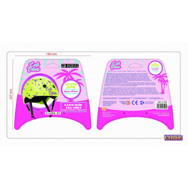 Kinderfahrradhelm Colorbaby Neon Cali Vibes Gelb (4 Stück)