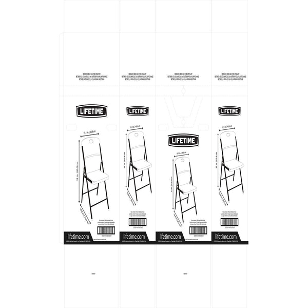 Gepolsterte Campingstuhl Lifetime Schwarz 50 x 84 x 48,5 cm (5 Stück)