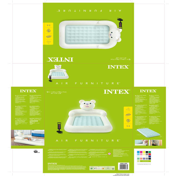 Aufblasbares Bett Intex Junior Bär 114 x 10 x 178 cm 3 Stück