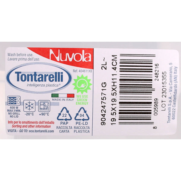Lunchbox-Set Tontarelli Nuvola 2 L Blau karriert 2 Stücke (12 Stück)