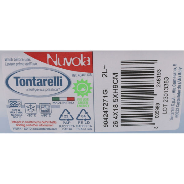 Lunchbox-Set Tontarelli Nuvola 2 L Blau rechteckig 2 Stücke (12 Stück)