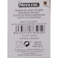 Mehrzweckkorb Privilege Seegras rechteckig 11 x 6,5 x 7 cm (24 Stück)