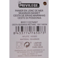 Mehrzweckkorb Privilege Seegras rechteckig 18 x 13 x 8 cm 18 x 11 x 8 cm (24 Stück)