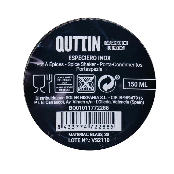 Gewürzspender Quttin Edelstahl 150 ml (24 Stück)