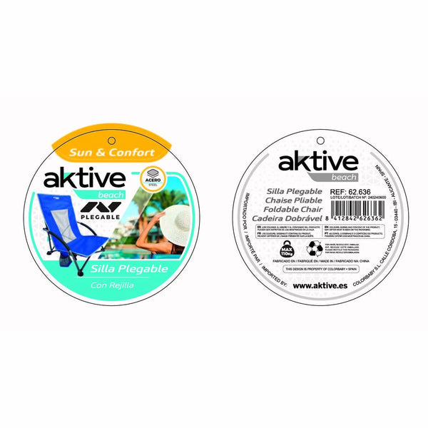 Strandstuhl Aktive Blau 50 x 67 x 51 cm (4 Stück)