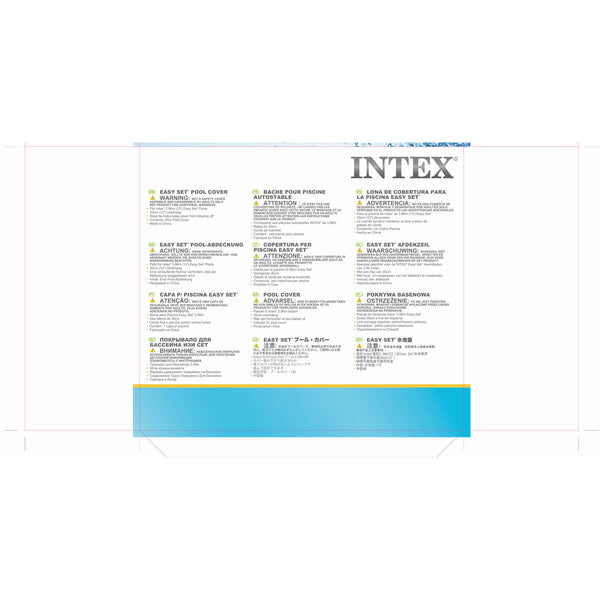 Poolabdeckung Intex Marineblau Ø 396 cm rund (4 Stück)