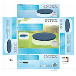 Poolabdeckung Intex Marineblau Ø 396 cm rund (4 Stück)