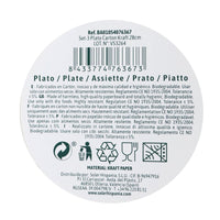 Geschirr-Set Algon Einwegartikel Kraftpapier 3 Stücke 28 cm (24 Stück)