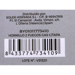 Gaskocher Algon mit Deckel Weiß 4400 W 55 x 7 x 32 cm (2 Stück)